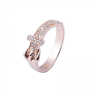 Chic Buckle Design Silver Jewelry Ring