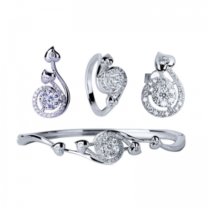 Teardrop Silver Jewelry sets