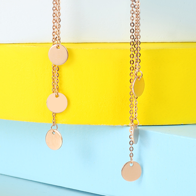 gold drop earrings with circles