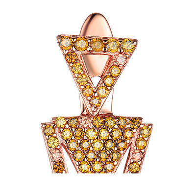 Triangle Cubic Zirconia Earrings in Sterling Silver