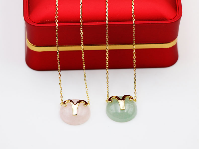 Constellations Pink Crystal Silver Pendant Necklace