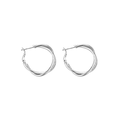 sterling silver huggie earrings