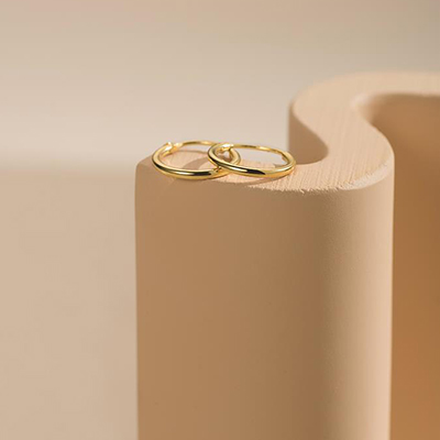 silver huggie earring