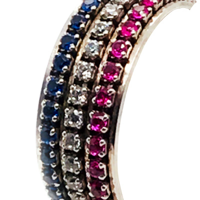 white gold diamond band for women