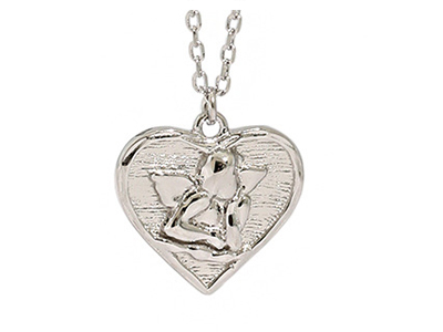 silver heart pendant necklace