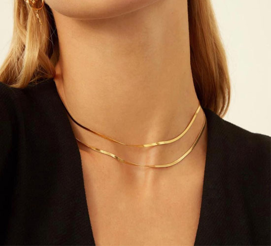 snake chain necklace women