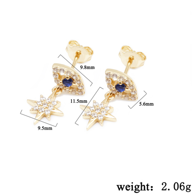 evil eye stud earrings silver