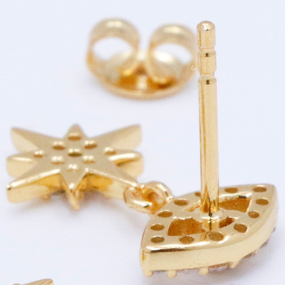 cubic zirconia earrings evil eye