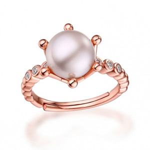 pearl and diamond ring