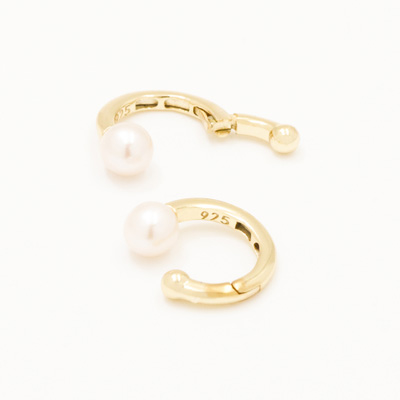 pearl ear cuff sterling silver