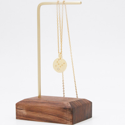 silver pendant necklace zircon