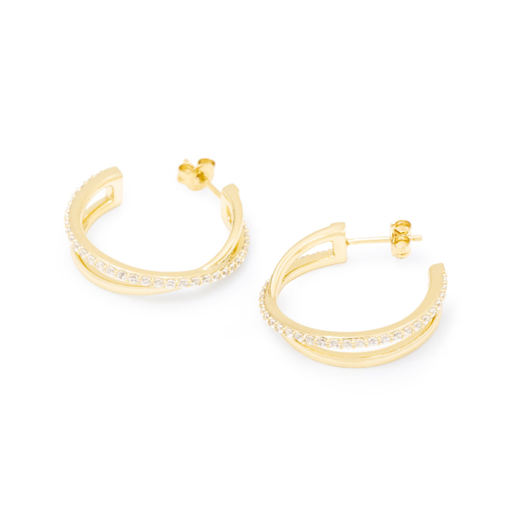 Eternity Cubic Zirconia Ear Studs for Women