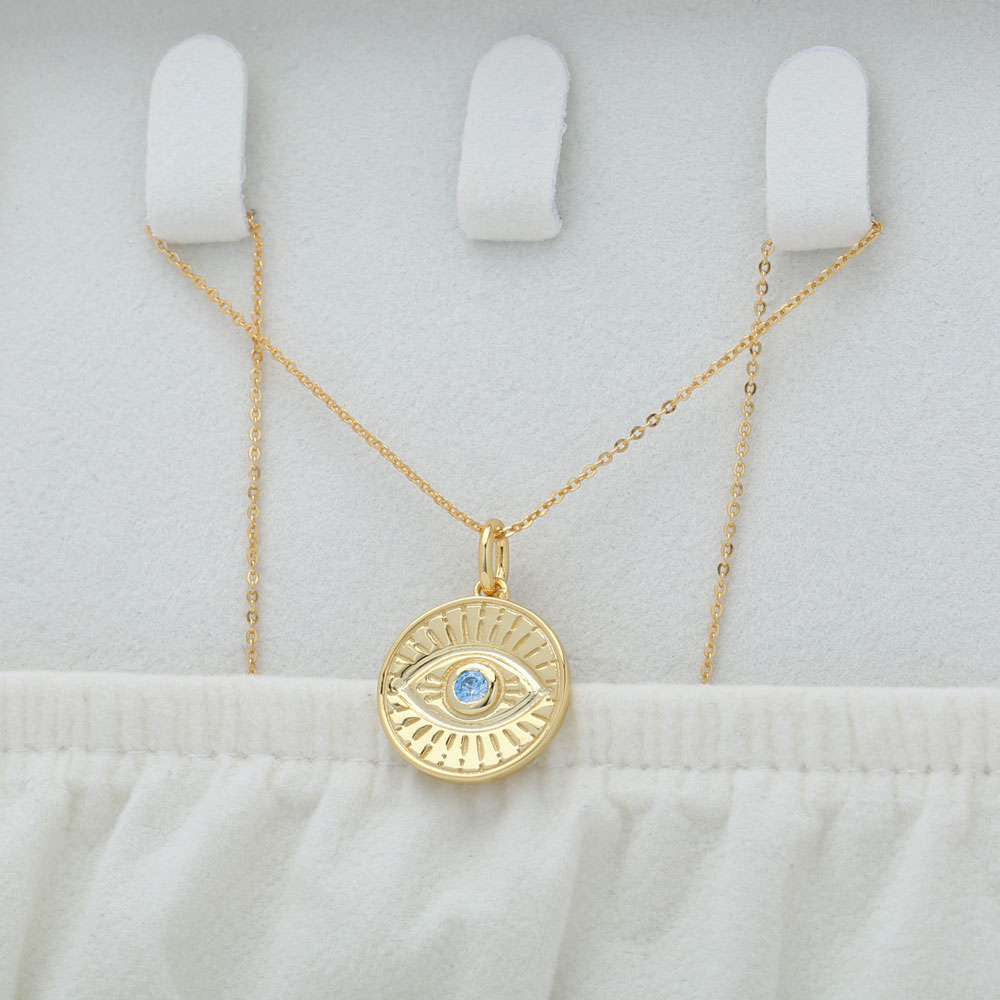 sterling silver evil eye necklace