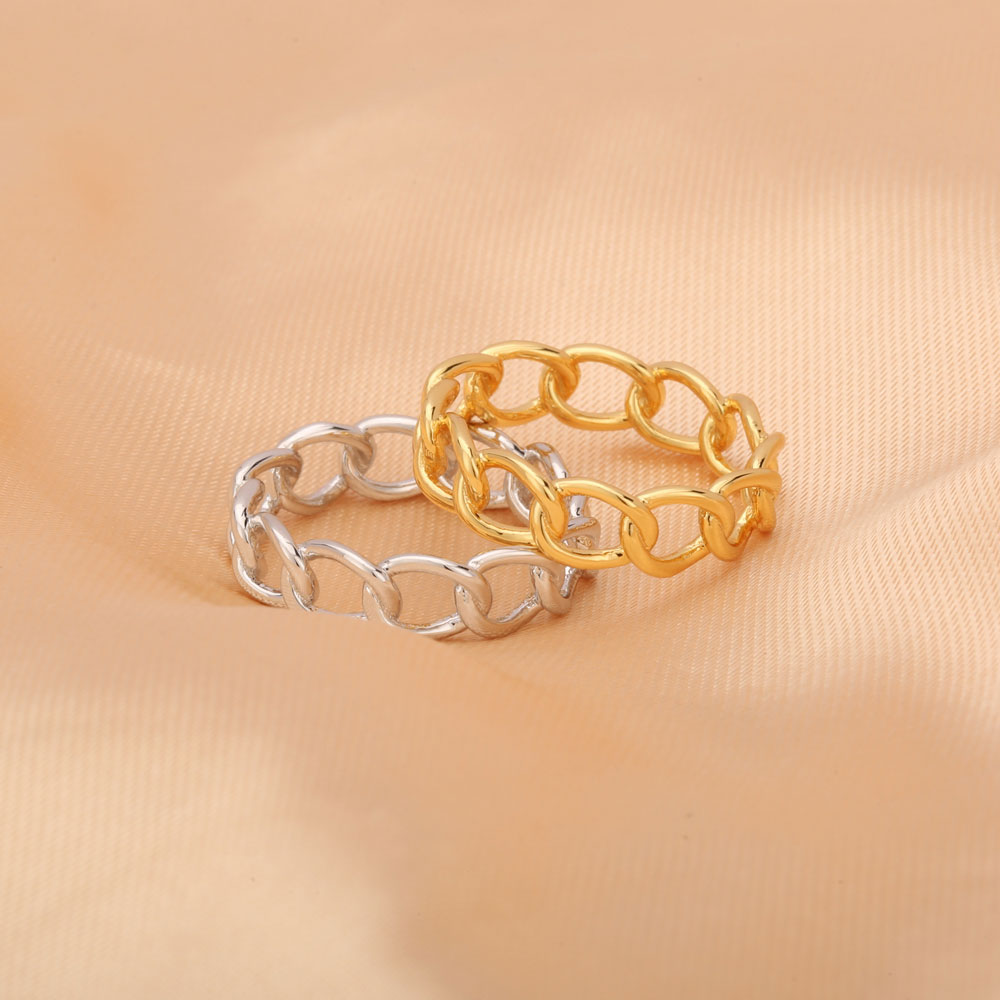 Chain Link Ring Silver