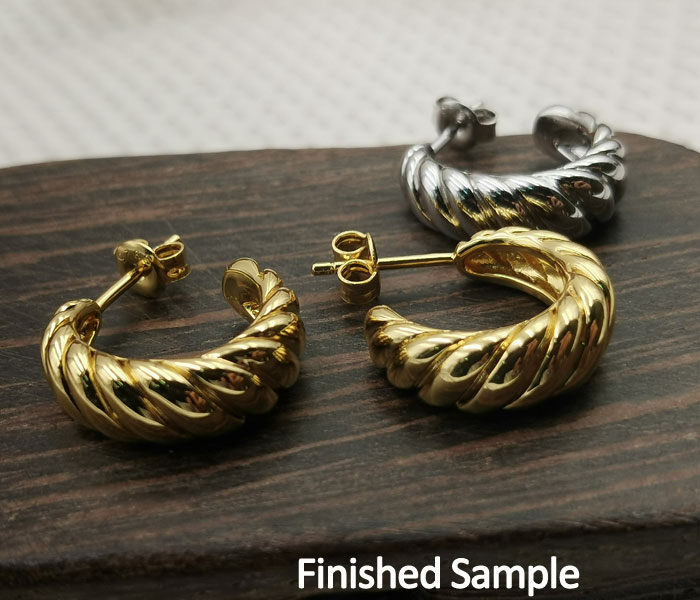 sterling silver huggie hoop earrings manufacturer