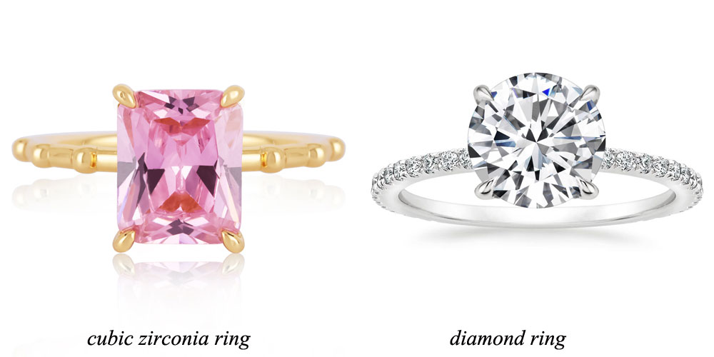 sterling silver and cubic zirconia rings