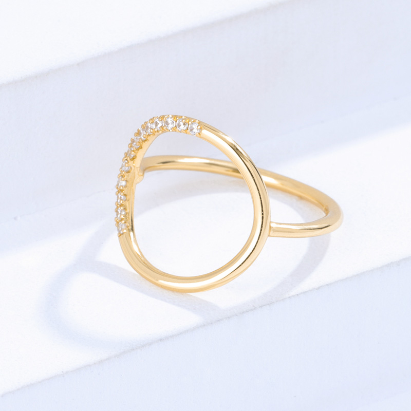 karma circle ring gold vermeil