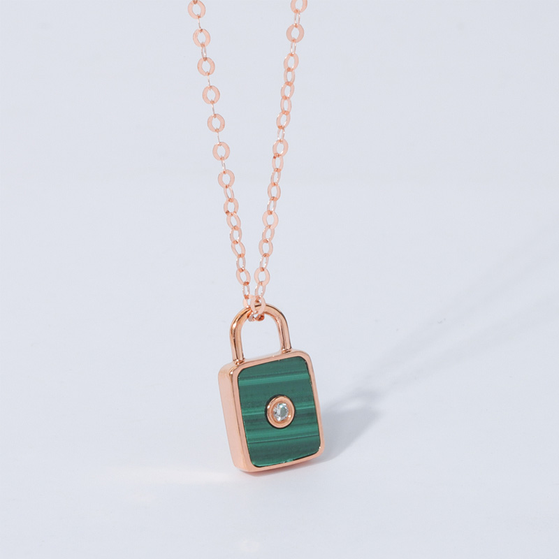 talisman malachite stone necklace