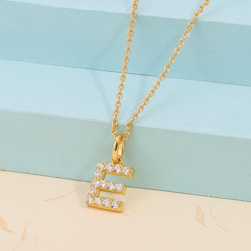 custom gold letter necklace supplier