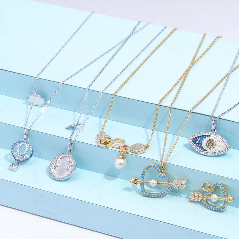 eye protection necklace silver