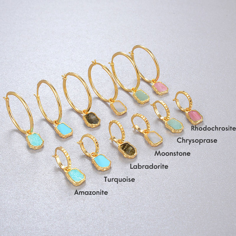 amazonite calm earrings