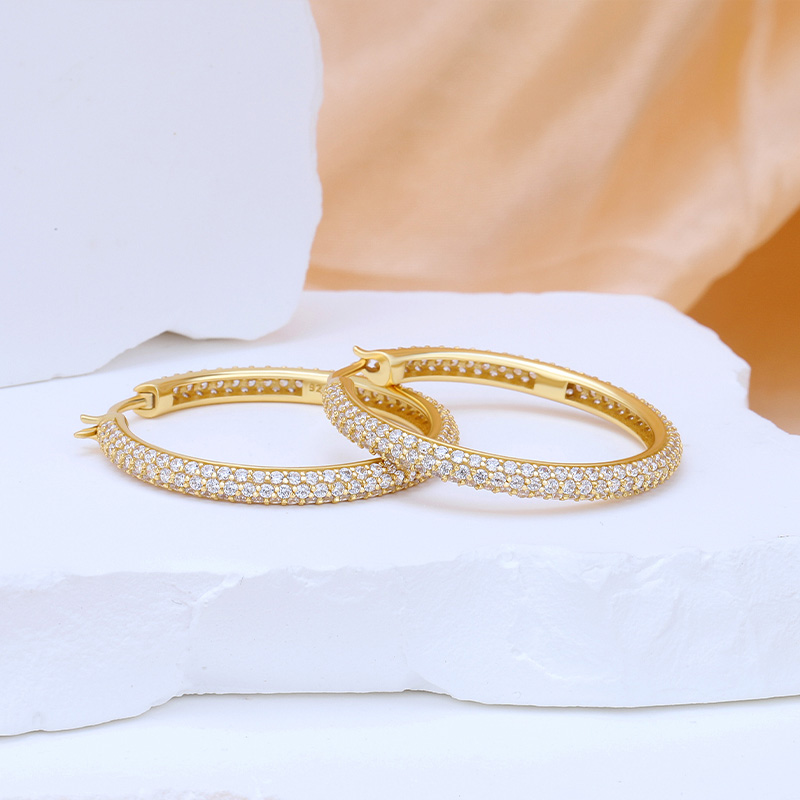 pave hoop earrings manufacturer