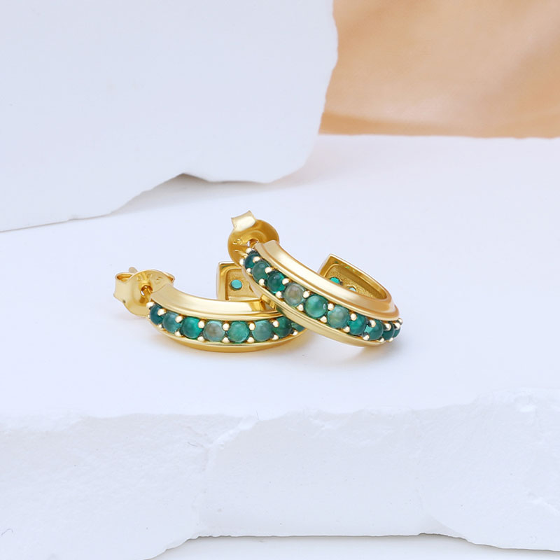 hoop gemstone earrings supply