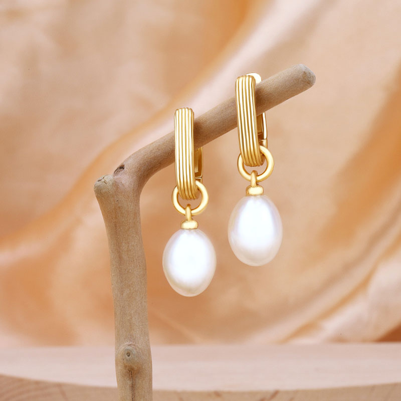 baroque pearl gold earrings wholesale