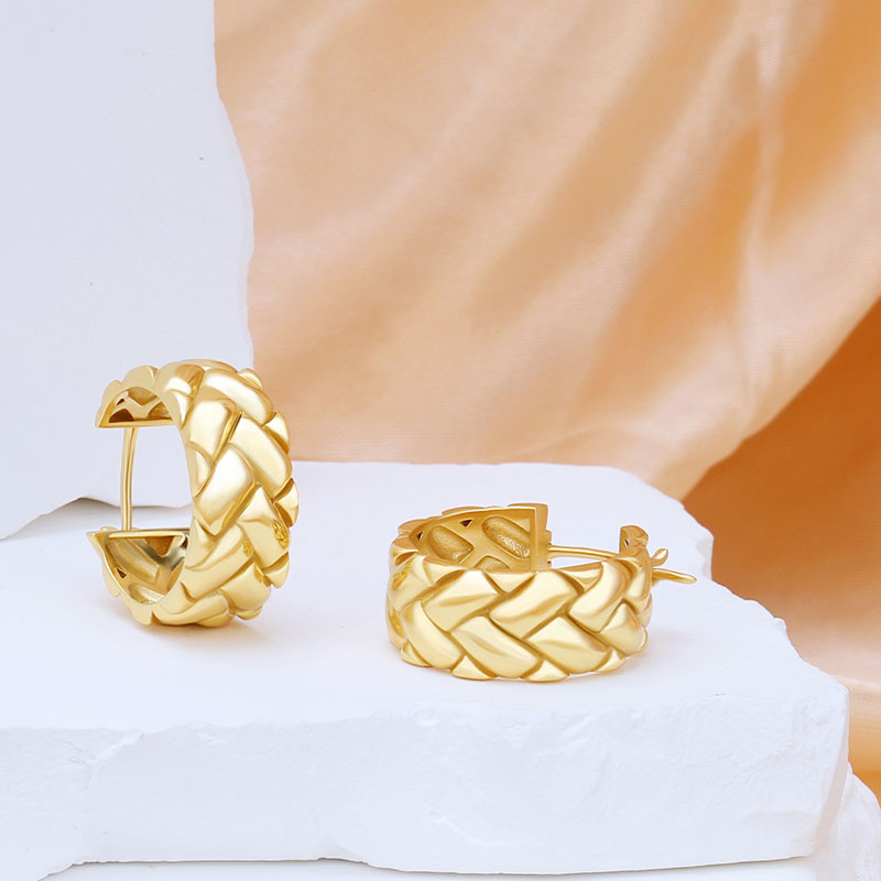 textured hoop earrings