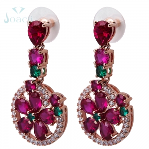 Ruby Diamond Jewelry Earrings