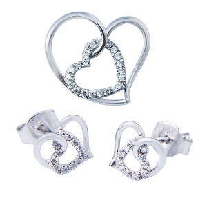 Intertwined Heart Fashion Jewelry Set