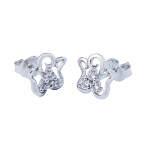 Flower Design Jewelry Silver Earring