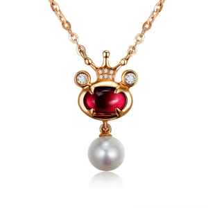 18K Gold Plated Crown Necklace