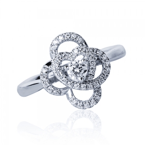 Women's flower design ring