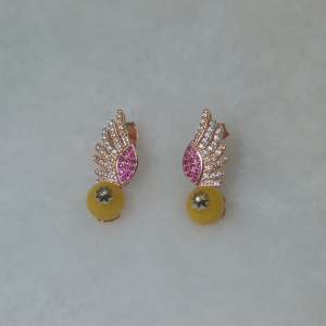 18K rose gold stud earrings