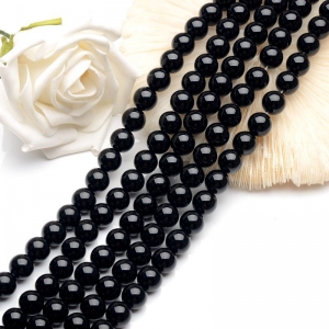 Precious Black Agate Gemstone Beads