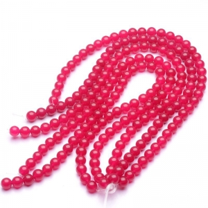 Red Chalcedony Loose Gemstone Beads for jewelry Making