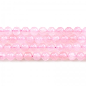 Natural Rose Quartz Beads Pink Crystal