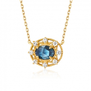 Oval Topaz Women Necklace