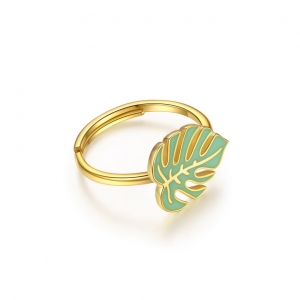 Monstera Sterling Silver Ring
