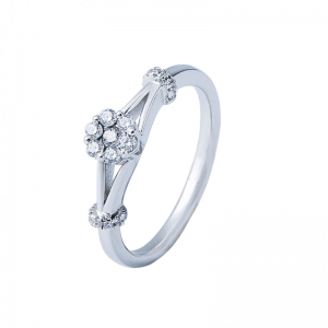 White Gold Plated Silver Jewelry Ring