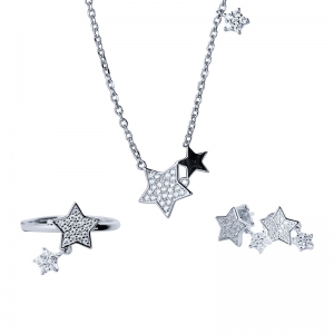 Pentagram Sterling Silver Jewelry Sets
