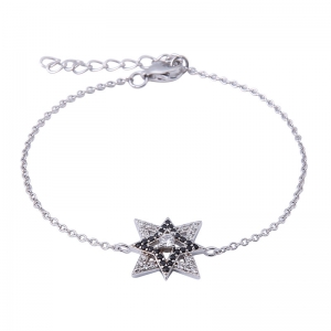 Fashion Hexagram Silver Bracelets