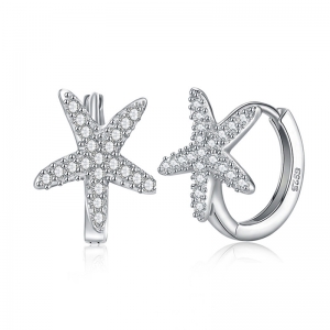 Sterling Silver Iced Out Clip-on Earrings