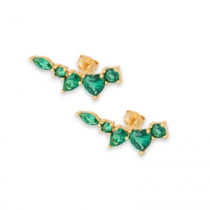 Green Cubic Zirconia Earrings