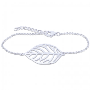 Tree of Life Sterling Silver Leaf Bracelet