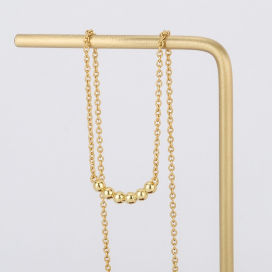 Gold Bead Chain Necklace