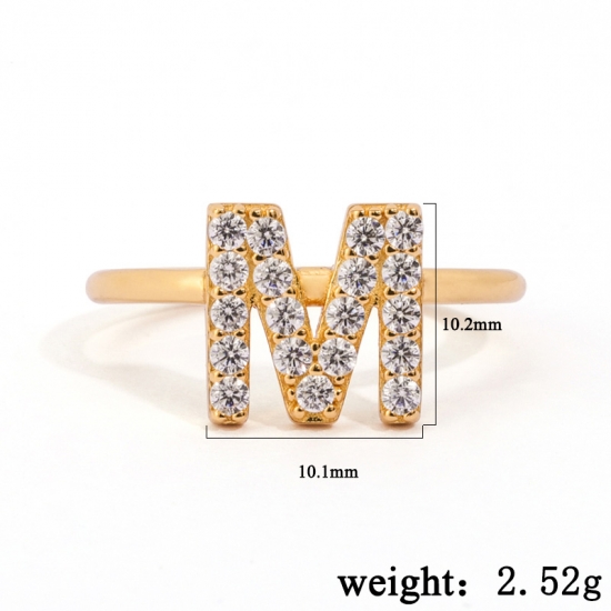 Custom Initial Ring Gold Plated