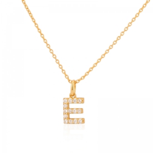 Custom Letter Necklace Gold Vermeil