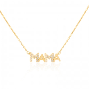 dainty mom necklace gold plated